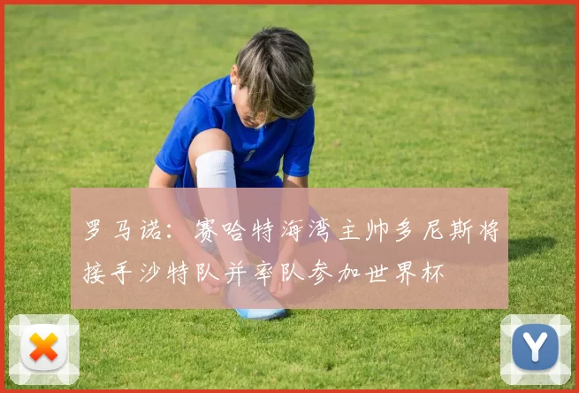 罗马诺：赛哈特海湾主帅多尼斯将接手沙特队并率队参加世界杯